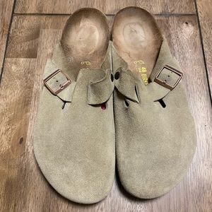 Birkenstock Boston Men's Suede Clogs